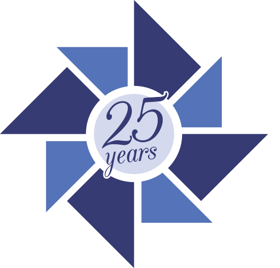 25th Anniversary pinwheel