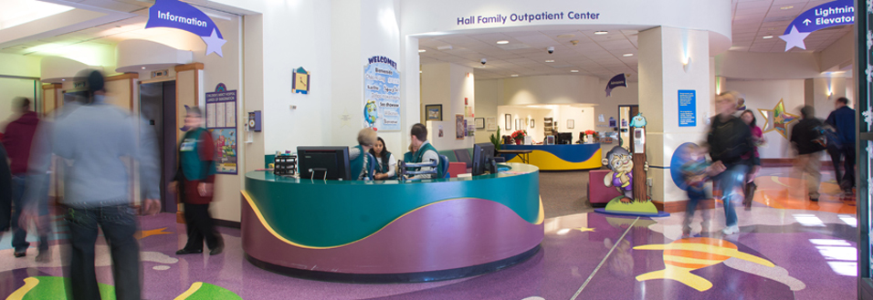 Children's Mercy Guest Services desk'