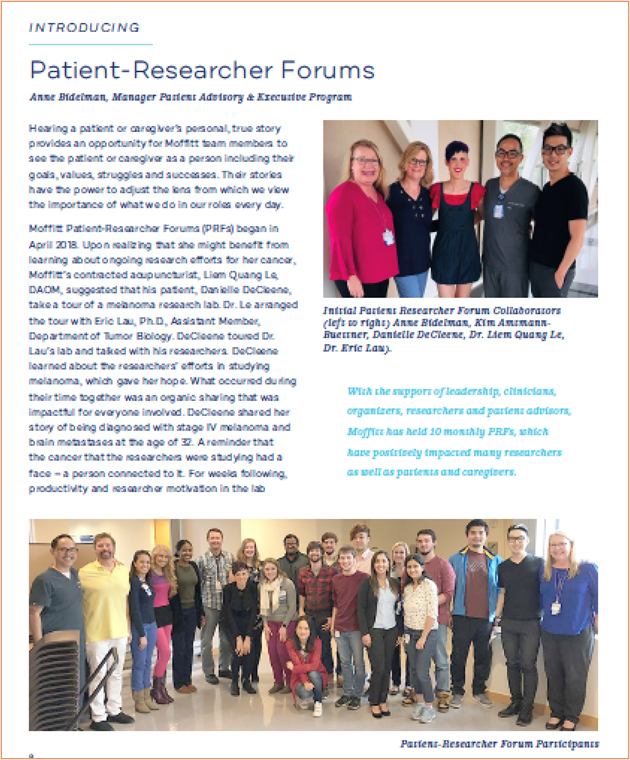 Patient Researcher Forums